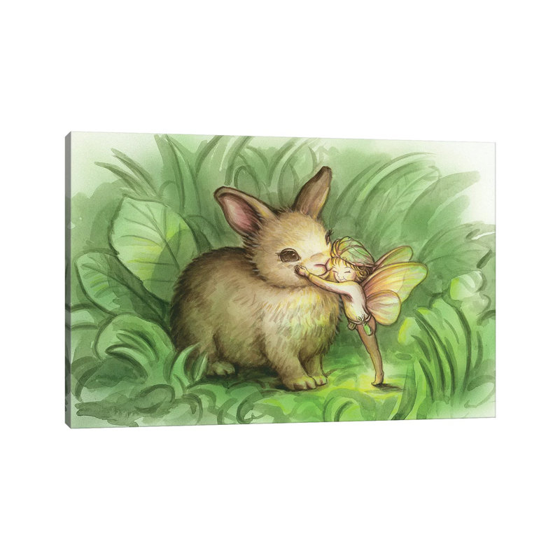 Fairy Prince With Bunny by Kirk Reinert - Wrapped Canvas Gallery-Wrapped Canvas Giclée, 20.32cm H x 30.48cm W x 1.905cm D