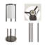 Metal Floor Lamp With Glass Cylinder Shade