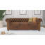 Chesterfield Friedrich 3 Seater Sofa with Sleeping Function Made of Vintage Look Microfibre with Solid Wood Legs-1503647605