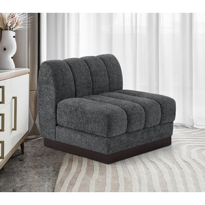 Fauteuil en chenille Quinn