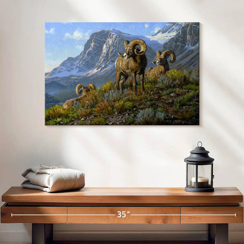 Rams, 16" H x 24" W