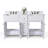 Adeline 60'' Double Bathroom Vanity with Carrara Marble Top-769837300
