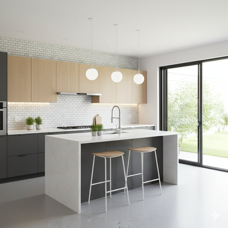 Bristol 12 in. x 12 in. Polished Stone Tile, Snow White