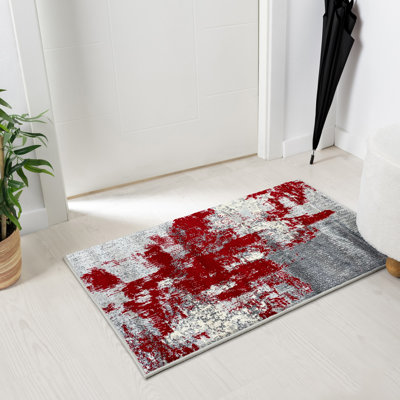 Tapis abstrait rouge