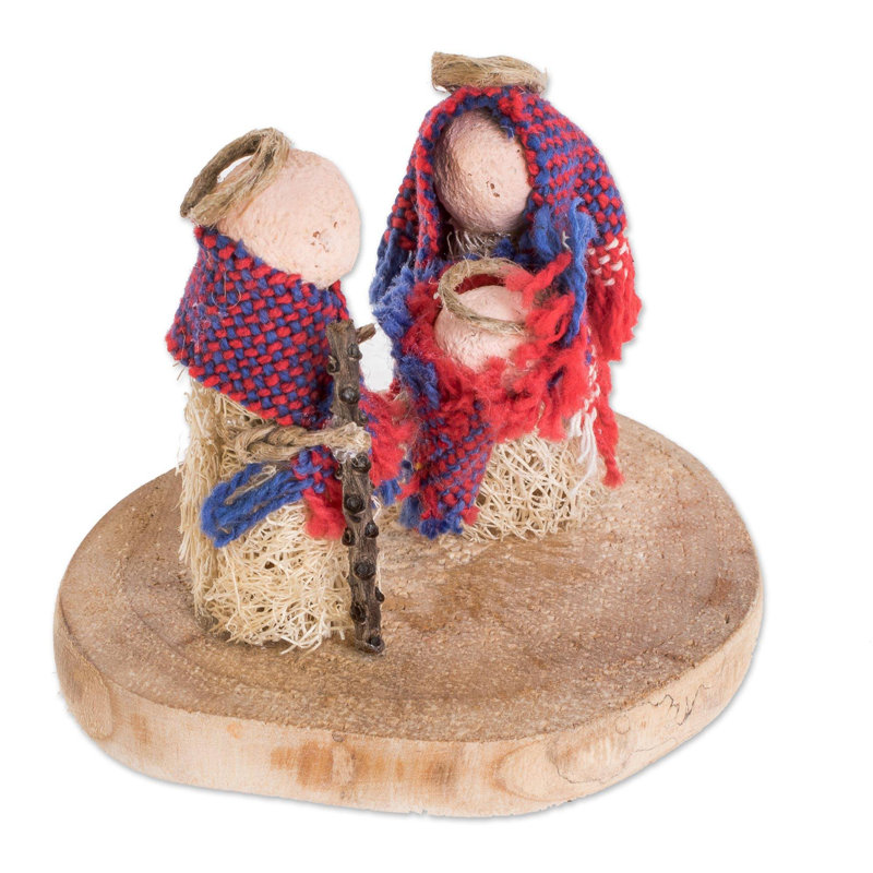 Sculpture crèche en fibre naturelle