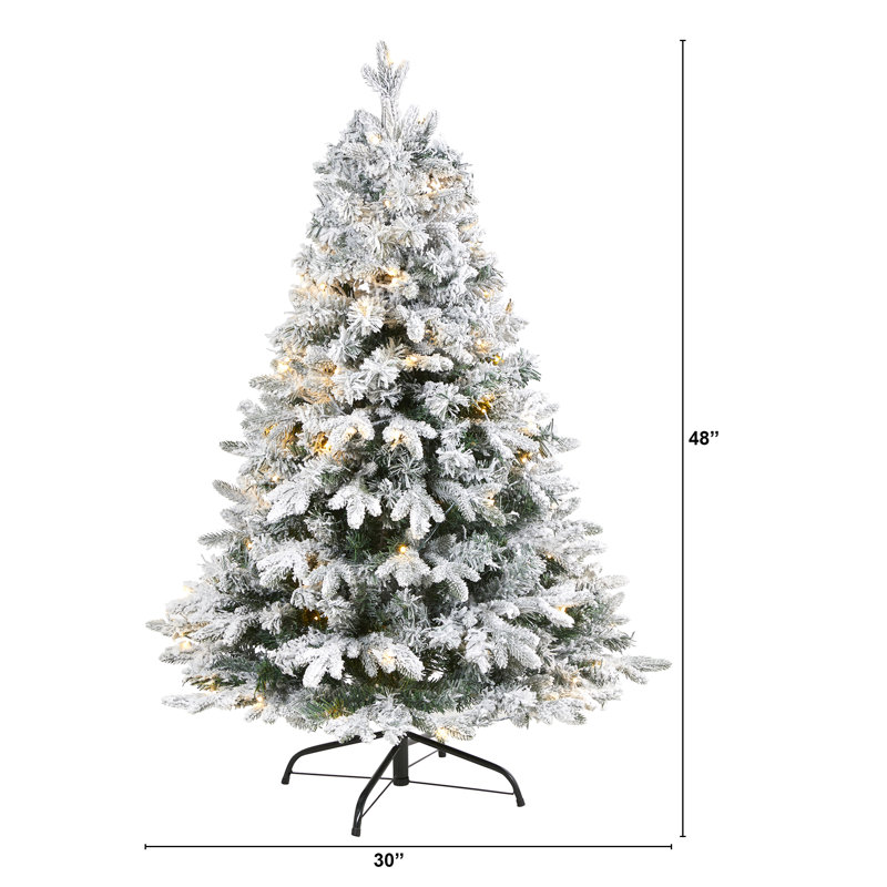 Lighted Artificial Christmas Tree, 4' H