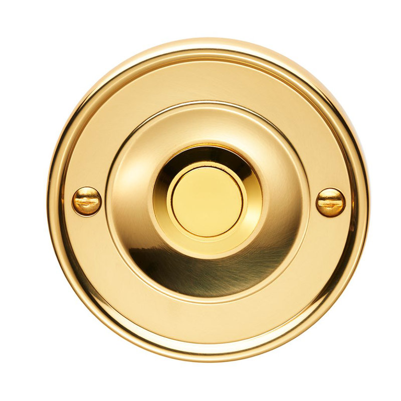 Victorian Button, Polished Brass