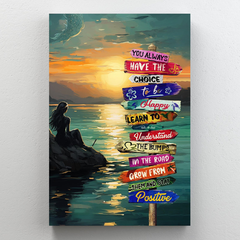 Mermaid To Be Happy, H 14 po x l 11 po