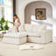 Chenille blanche moderne 2 - nuage de siège, tissu, particules d'éponge à haute densité, convient aux appartements de couleur, doux et, rembourrage, comme conception, bureaux