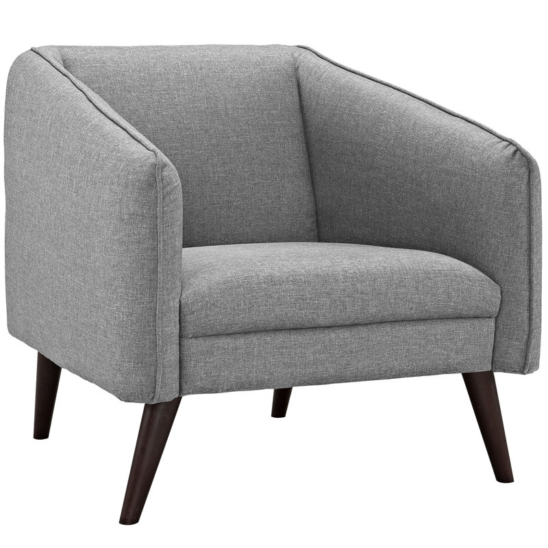 Modway Draw Dining Chair, Light Grey Velvet