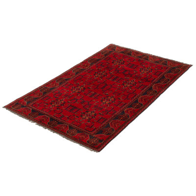Lynnita One-of-a-Kind 4'1" X 6'5" New Age Wool Area Rug in Red