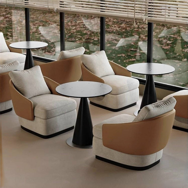 Modern Simple Sofa Coffee Table Combination, Orange