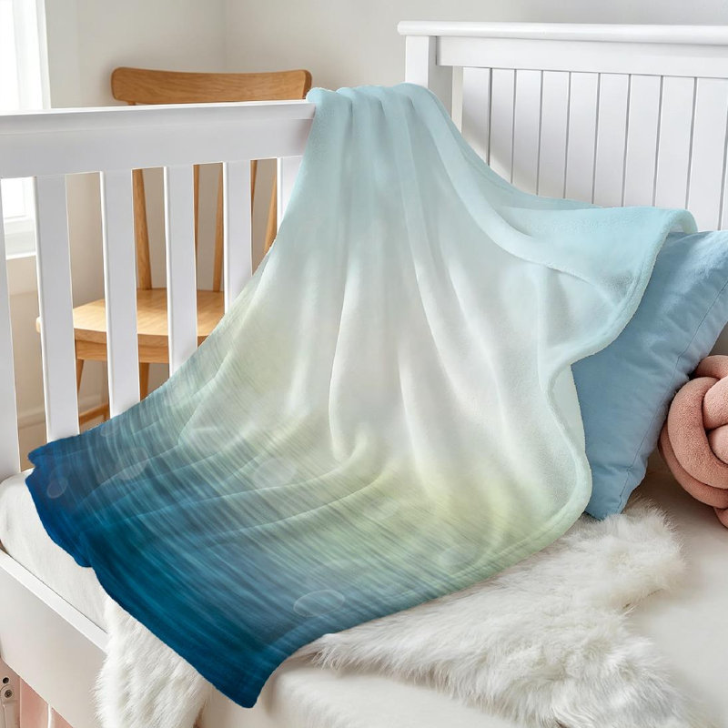 Jeté en flanelle de polaire bleue ultra douce, Throw 30" x 40"