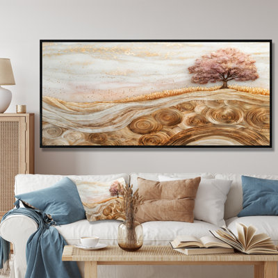 Renfrow Farm Charm Meadow with Lavender Ink Field Landscape II - ferme, art mural