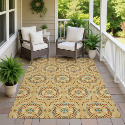 Machine Washable Indoor/Outdoor Chantille ACN2563 Geometric Rug