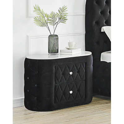 Table de chevet avec tiroirs