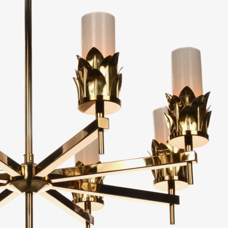 8 - Light Chandelier, Oil Rubbed Bronze, Seeded Clear, 32" H x 35" W x 35" D