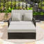 Chaise longue double en PE avec dossier réglable, repose-pieds et coussin confortable-1865594837-1865594834