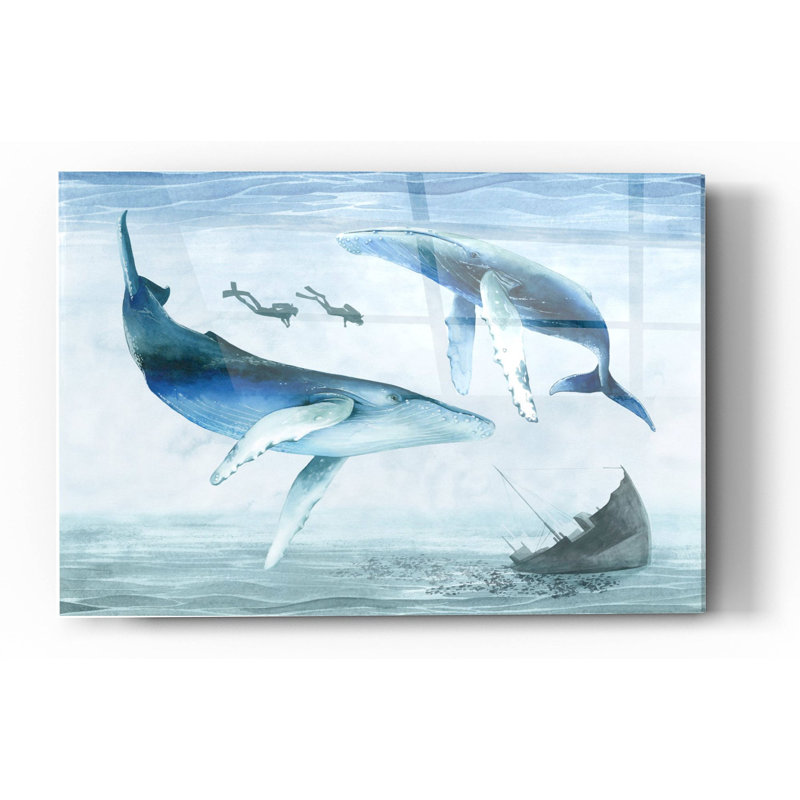 «Ocean Adventure Collection A» par Grace Popp, art mural en verre acrylique, H 24 po x l 36 po x P 0,2 po