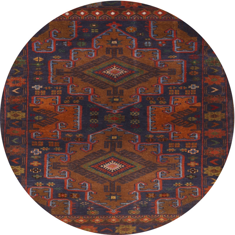Southwestern Indoor Rug, Round 4'