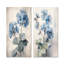 Ensemble de 2 décorations murales bleues et géraniums bleues et blanches-888682154-888682159