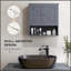 Armoire murale de salle de bain Kleankin Farmhouse avec tablette ouverte et intérieur réglable, parfaite pour le rangement organisé et l'esthétique moderne.