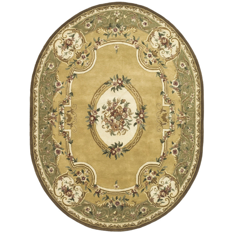 Hand Tufted Wool Rug, Oval 4'6" x 6'6"