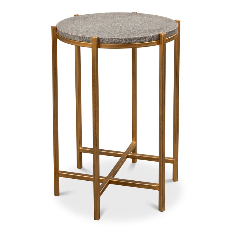 Shagreen End Table, Gray