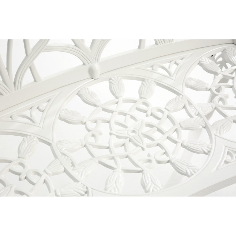 Elegant Cast Aluminium Front Porch Seat - Adds An Flair To Your Home Exterior Garden Bench Creates A Serene Outdoor Atmosphere