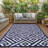 Reversible Outdoor Black / Brown Waterproof Plastic Mat, Recycled P.E.T Rug-237708732-237708723