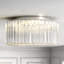Plafonnier cylindrique à DEL en cristal