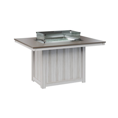 Donoma Rectangular Dining Fire Pit Table