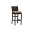 Rustic Wicker 30.5" Bar Stool with Cushion