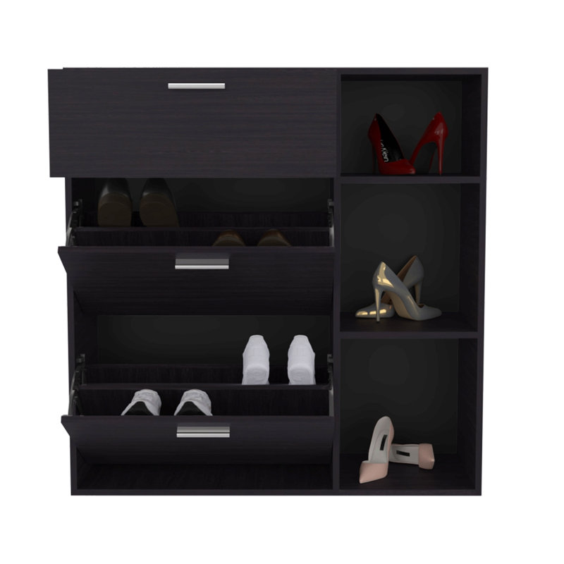 Range-chaussures, chambre à coucher, salon, noir