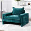 Fauteuil en chenille avec accoudoirs larges, coussin épais et dossier ergonomique pour plus de confort et de style-1999396007