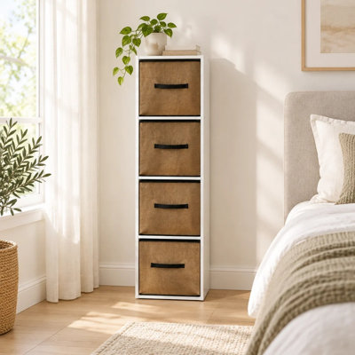 Northville Vertical Bookcase with baskets