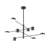 Modern 8 Light LED Black Linear Chandelier