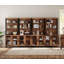  Ensemble de bureau: bureau moderne de 59 po avec station de charge et armoire de rangement, quatre bibliothèques de 72 po de hauteur avec tablettes, bureau d'ordinateur en bois et armoire de rangement pour bibliothèque-206789236