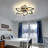 Flower Ceiling Fans With Lights And Remote, 33.5 Inch Modern Low Profile Flush Mount Ceiling Fan, Dimmable Led Ceiling Light Fixture,-271354248
