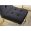 Ensemble de 2 chaises de salle à manger en lin Modern, conception capitonnée et base en acier inoxydable-773229125-773229124