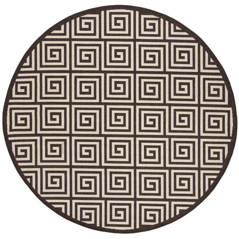 Gowanus 100 Performance Geometric Rug, Round 6'7"