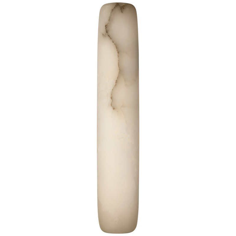 Kelly Wearstler Formosa 26" Linear Sconce, 25.75" H x 4.75" W x 3.25" D, Alabaster/Antique-Burnished Brass, 1600 W
