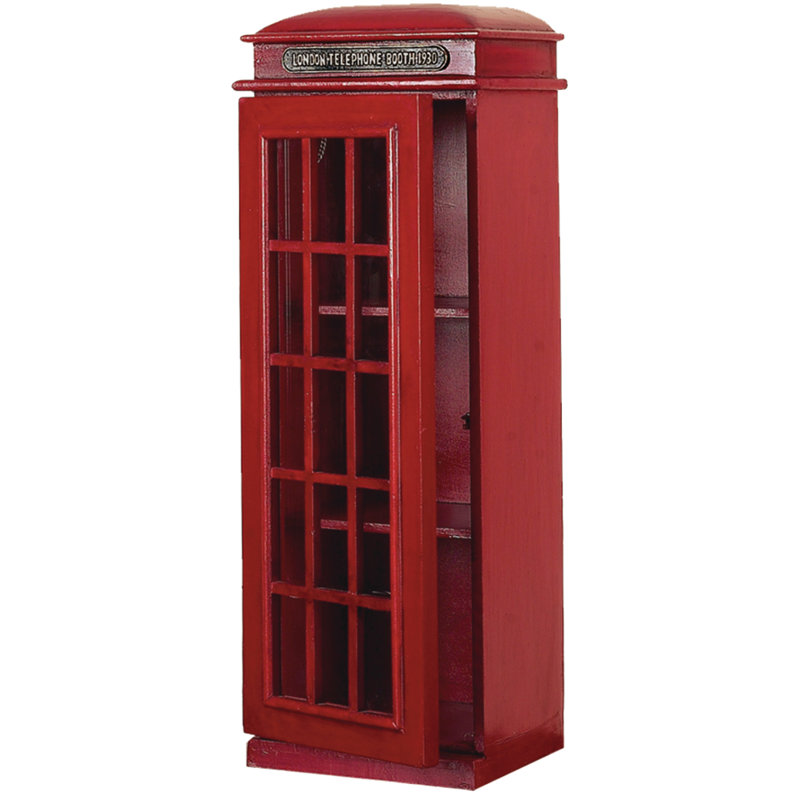 Wooden Vintage London Booth 3 Shelf Telephone Room Storage Unit