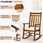 Chaise berçante de patio en bois massif avec finition naturelle-1681363136
