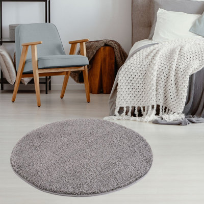 Myshaggy Collection Rugs Solid Design in Grey