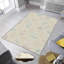 Tapis jaune / vert en polyester tissé à la machine Fia-2109242233
