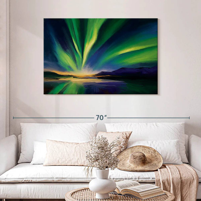Avery Abstract Aurora Borealis, 30" H x 45" W