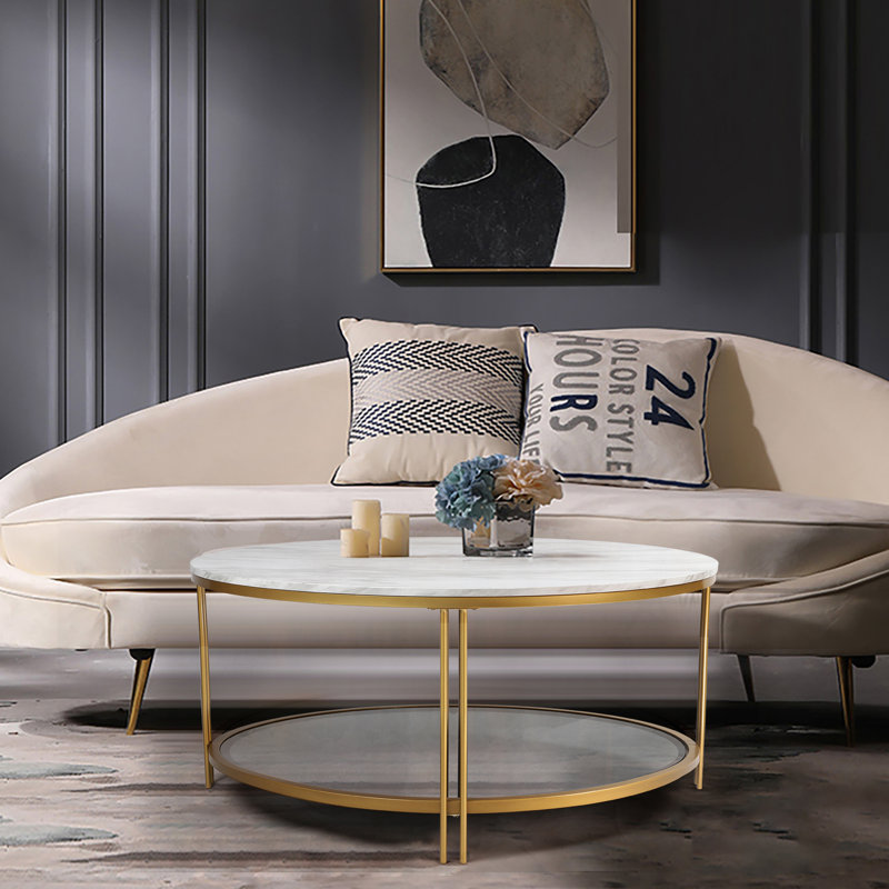 Table basse ronde avec rangement Styer