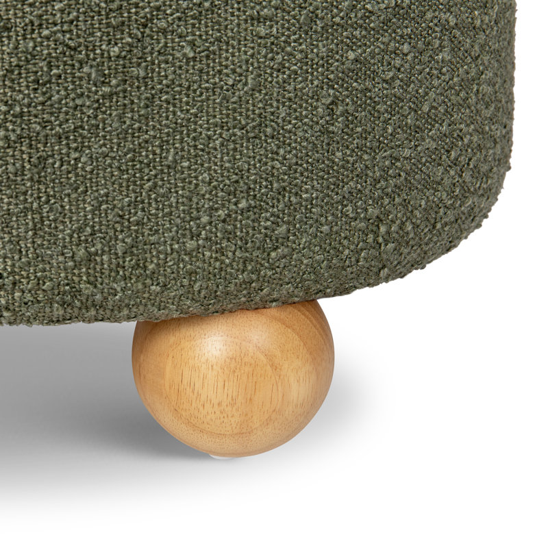 Tuffet Ottoman, Olive Boucle