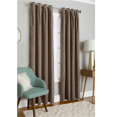 Mentzer 100% Polyester Room Darkening Solid Color Curtain Panel with Grommet Top 